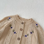 French Vintage Knit Baby Romper