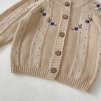 French Vintage Knit Baby Romper