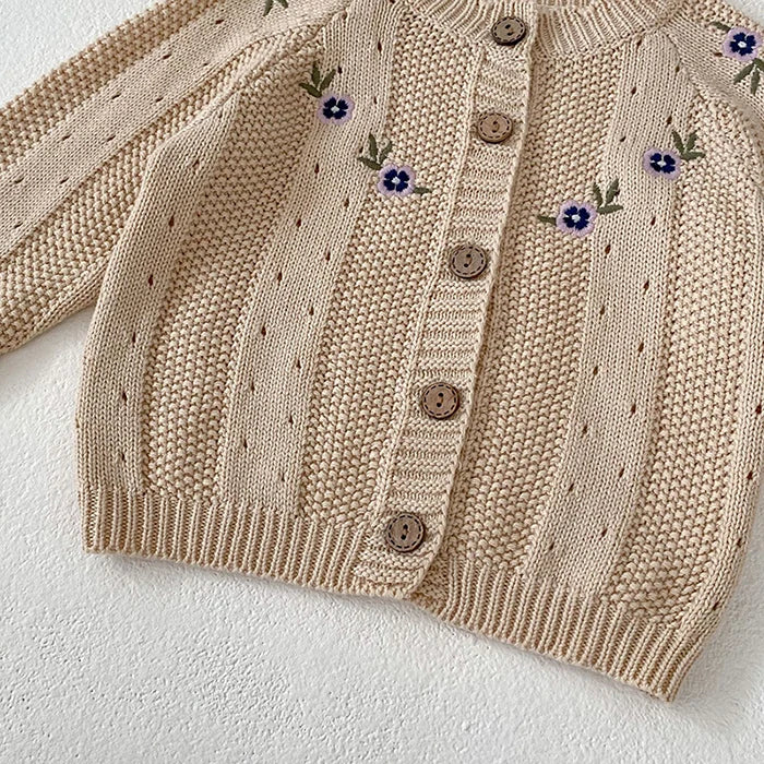 French Vintage Knit Baby Romper