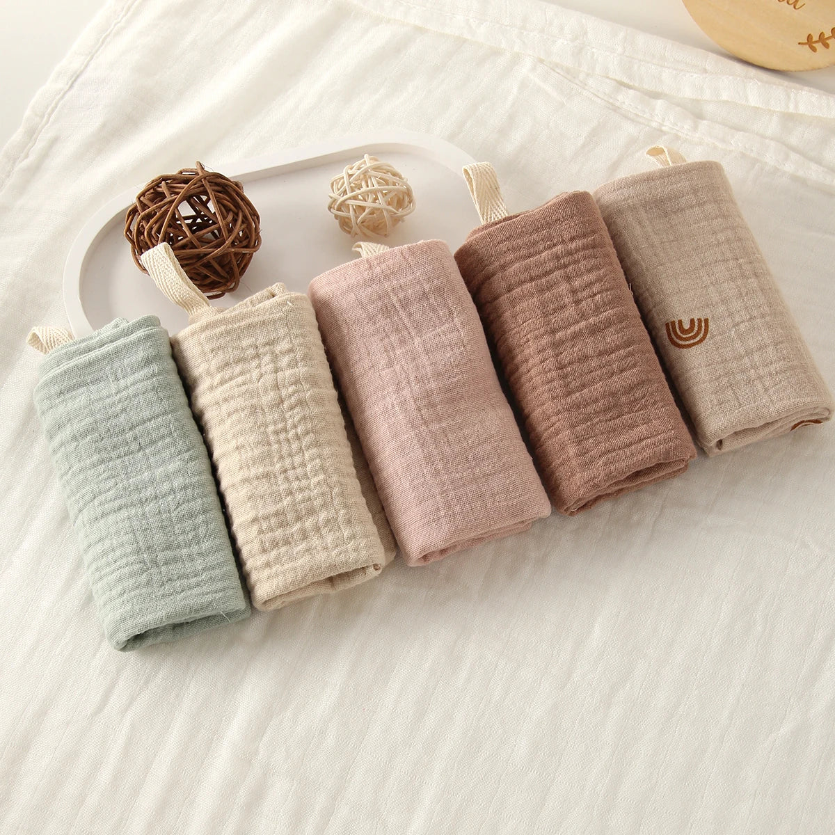 5-Pack Organic Cotton Baby Washcloths