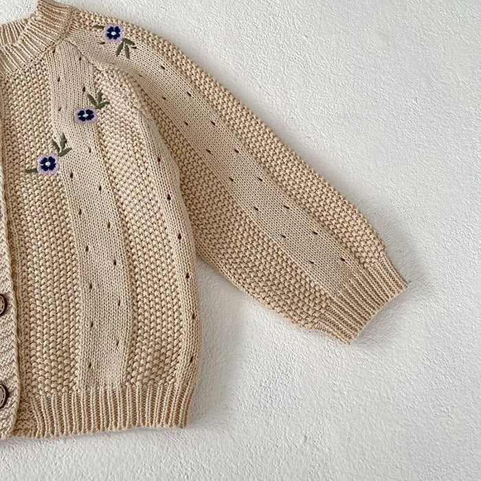 French Vintage Knit Baby Romper