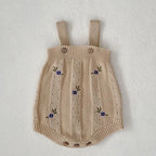 French Vintage Knit Baby Romper