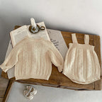 French Vintage Knit Baby Romper