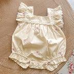 Cotton Embroidered Baby Girl Summer Romper