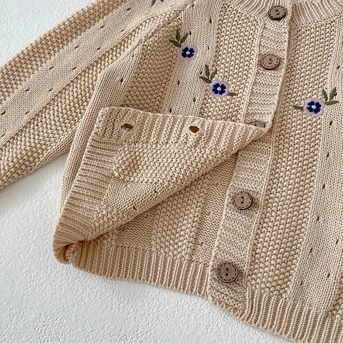 French Vintage Knit Baby Romper