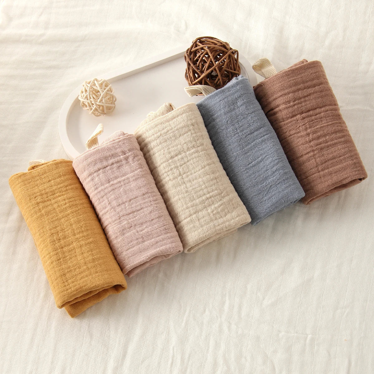 5-Pack Organic Cotton Baby Washcloths