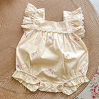 Cotton Embroidered Baby Girl Summer Romper