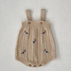 French Vintage Knit Baby Romper