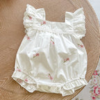 Cotton Embroidered Baby Girl Summer Romper