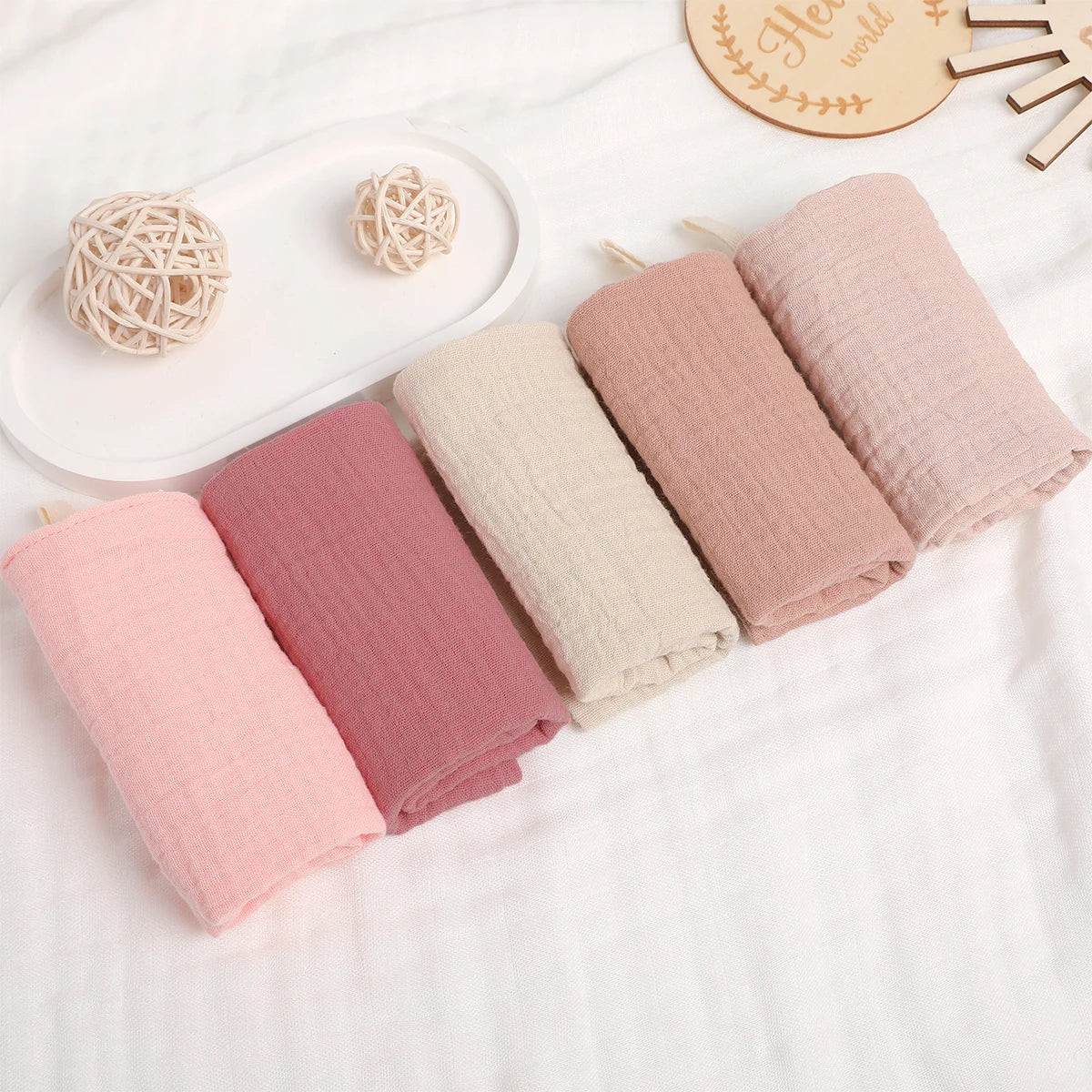 5-Pack Organic Cotton Baby Washcloths