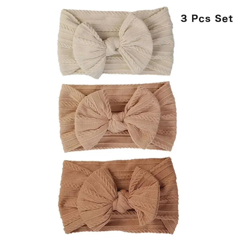 Baby Girl Nylon Headbands 3 pcs