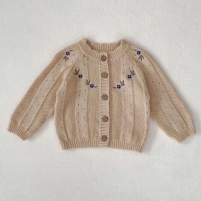 French Vintage Knit Baby Romper