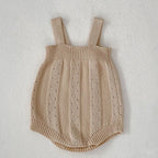 French Vintage Knit Baby Romper