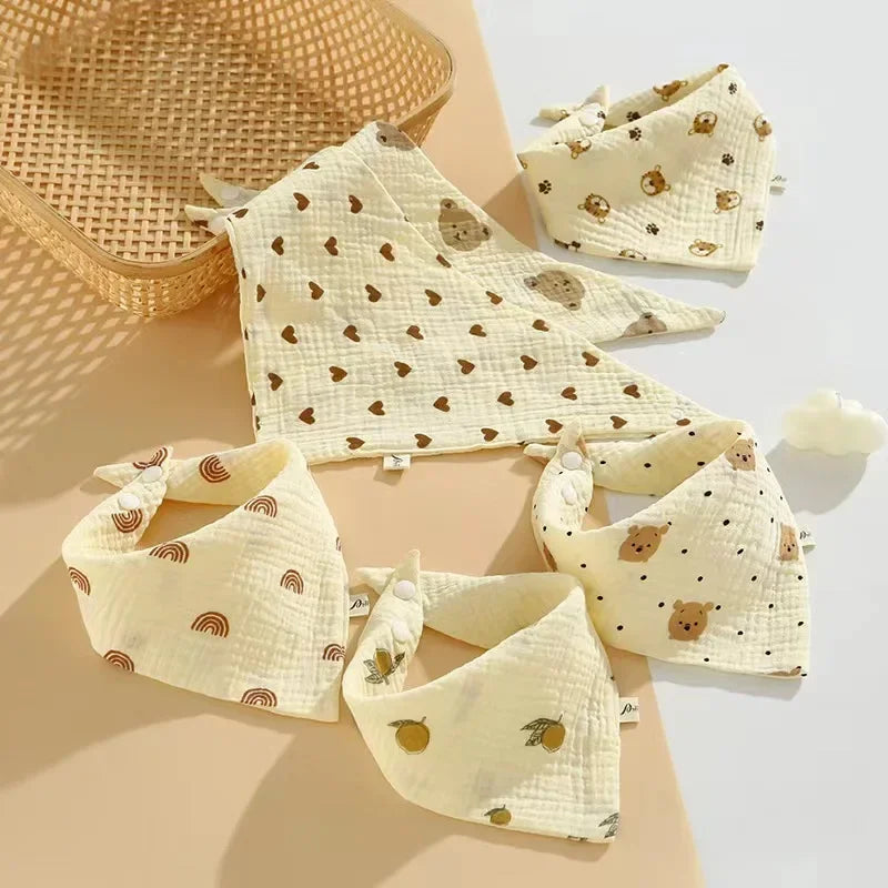 Baby Bandana Bibs – 5-Pack