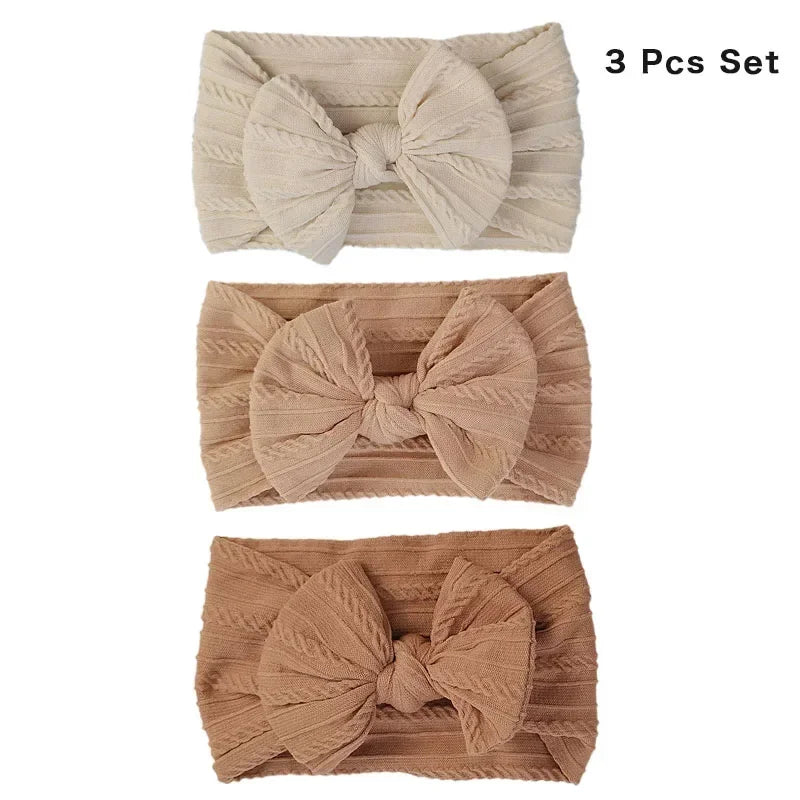 Baby Girl Nylon Headbands 3 pcs